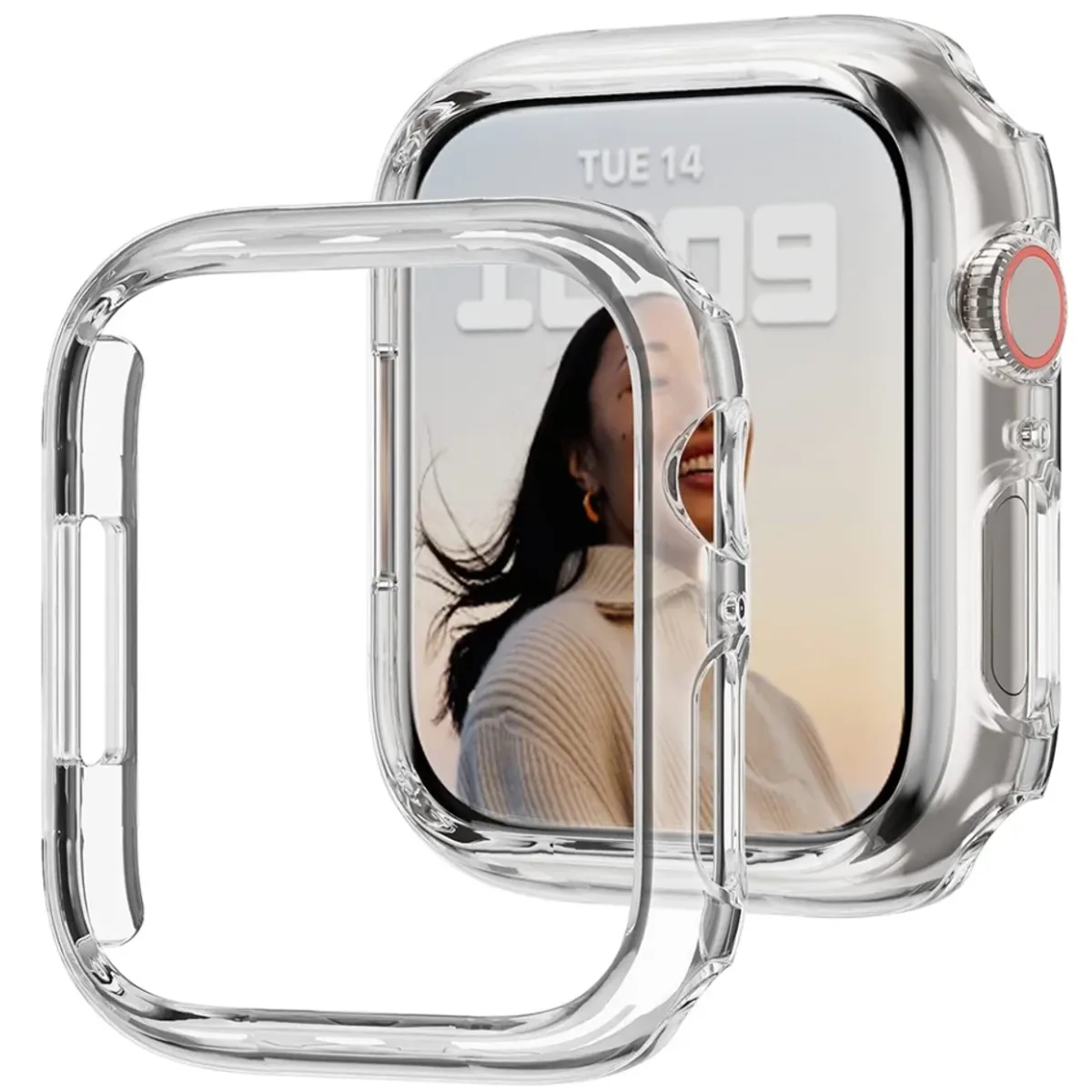 GENERICO - Case a prueba de golpes Transparente para Apple Watch 41mm