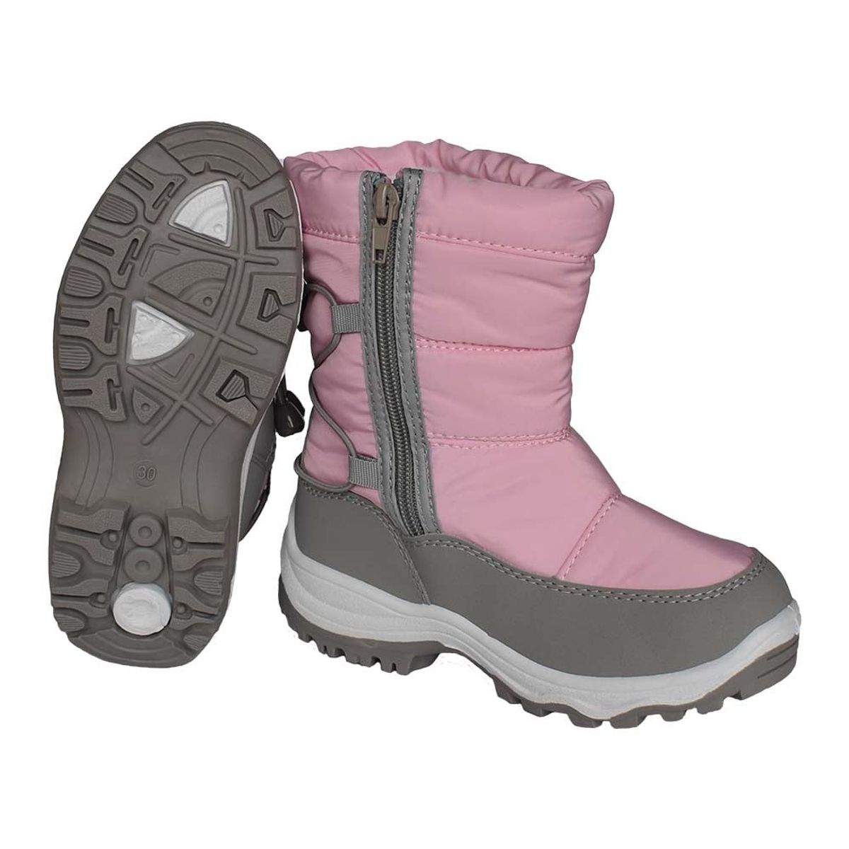 GENERICO - BOTAS PARA NIEVE Y LLUVIA  ACOLCHADAS SNOW BOOTS ROSA PLOMO