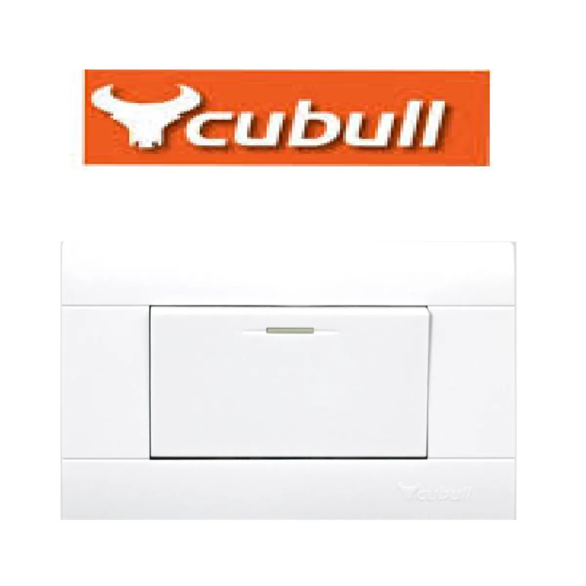 CUBULL - PACK X 5 UND:INTERRUPTOR SIMPLE BOTON ANCHO BLANCO MARCA CUBULL A3-003