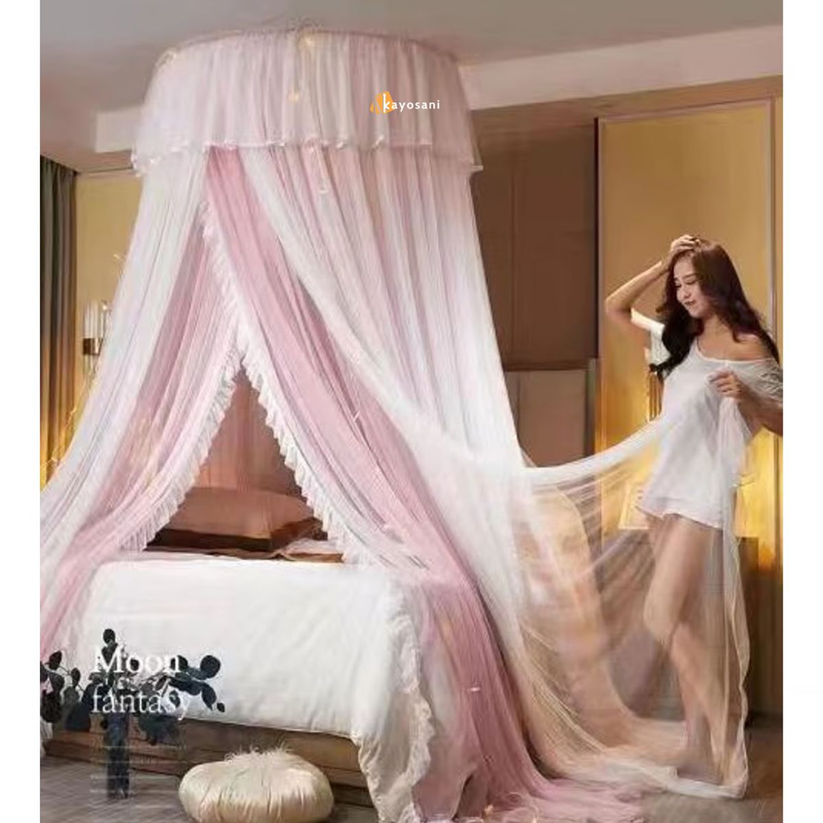 CASATEX - MOSQUITERO PRINCESS Para Cama QUEEN Pink