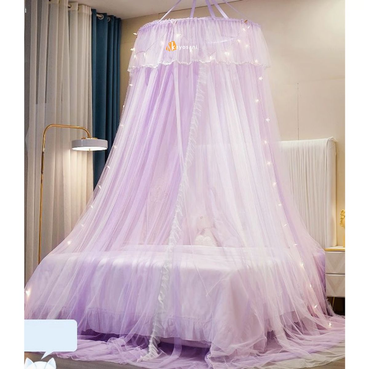 CASATEX - MOSQUITERO PRINCESS Para Cama QUEEN Violeta
