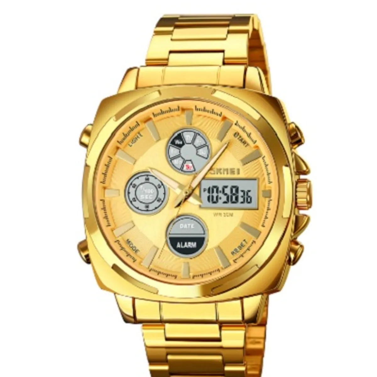 SKMEI - Reloj Skmei 1673 Correa Acero Digital Analogo