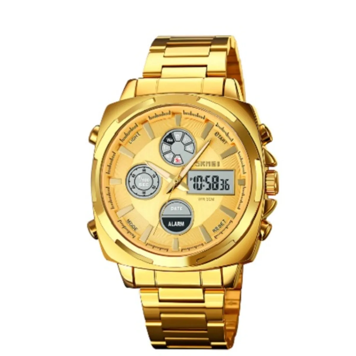 SKMEI - Reloj Skmei 1673 Correa Acero Digital Analogo