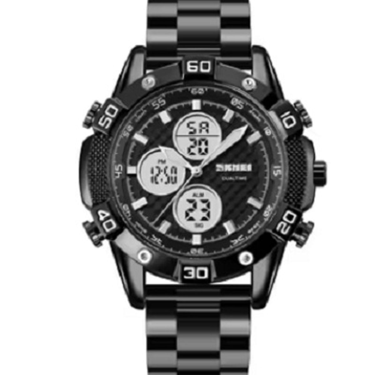 SKMEI - Reloj Hombre Skmei 1838 Acero Alarma Cronometro Elegante