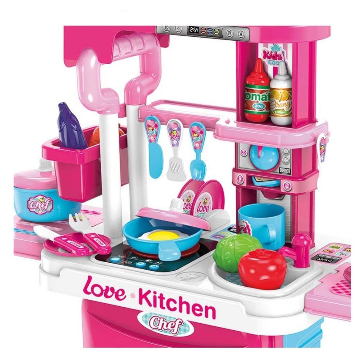 GENERICO - Juguete Maleta De Cocina Para Niñas 3 En 1 Con Luz Y Sonido