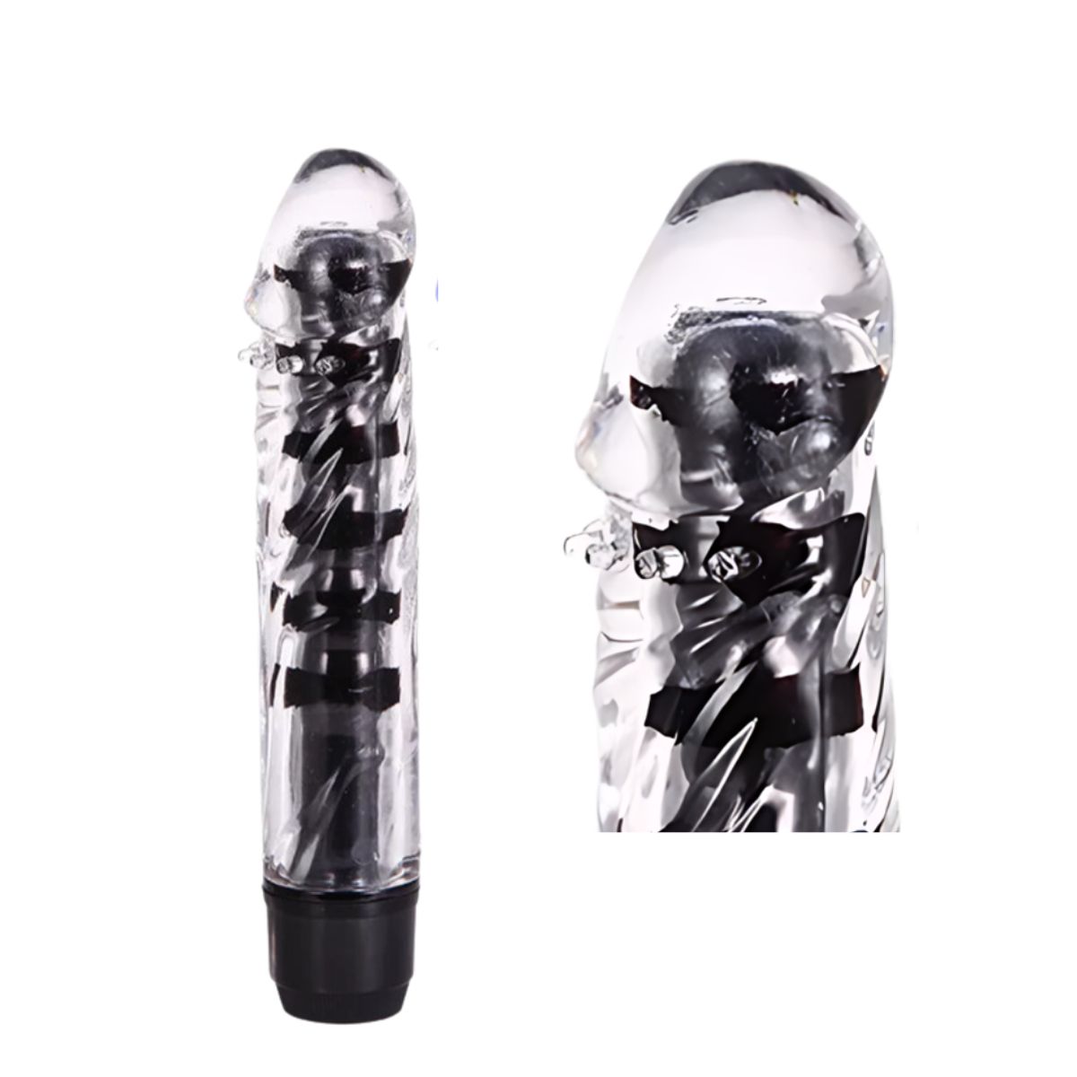 GENERICO - Vibrador jelly de 8 Velocidades - 18 x 3.3cm