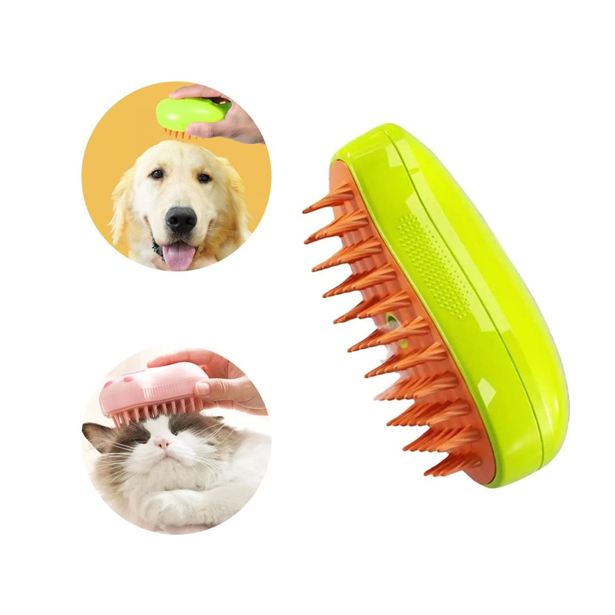 GENERICO - Cepillo De Vapor Para Mascotas 3 En 1 Removedor De Pelo