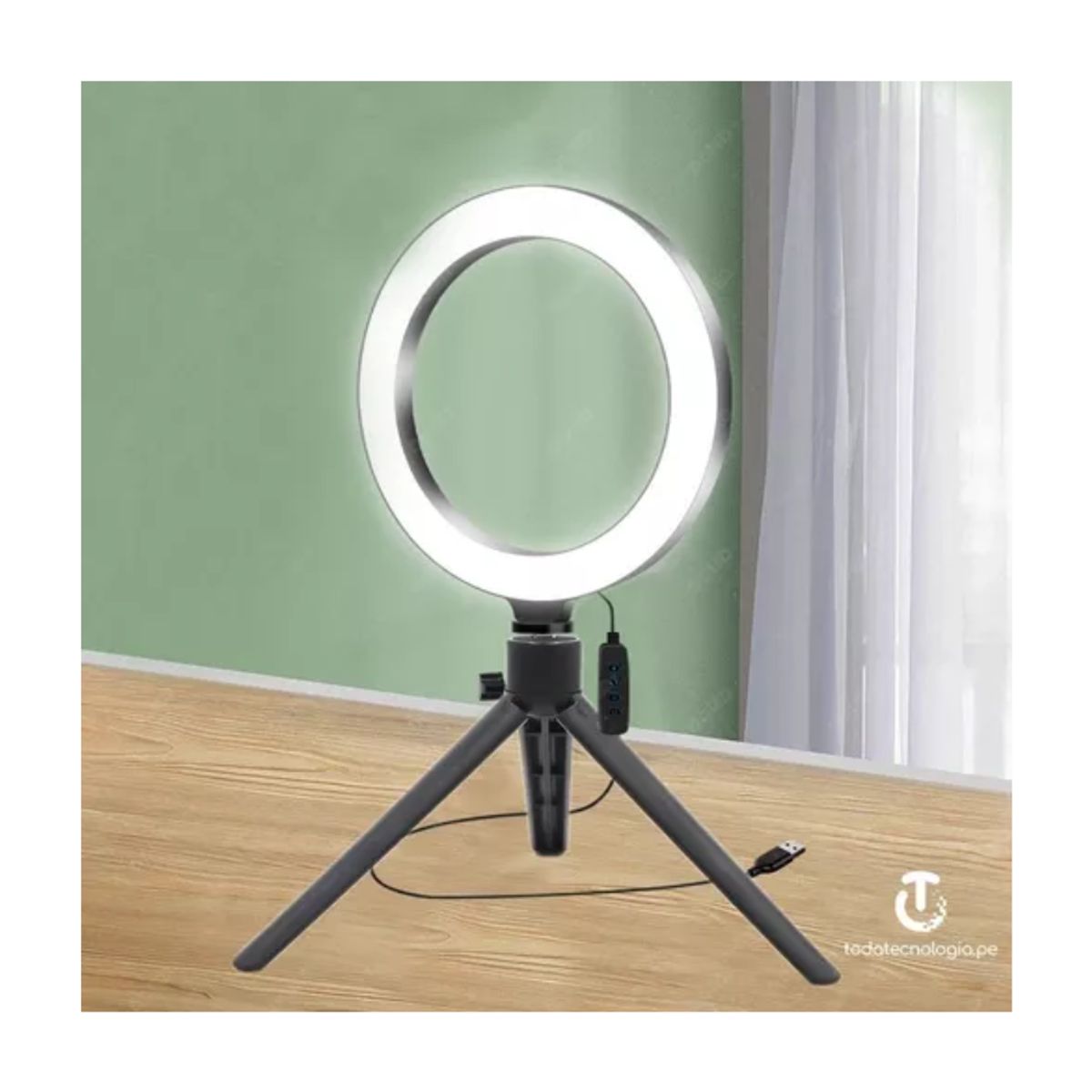 GENERICO - Aro De Luz Led 26cm Con Soporte Para Celular + Mini Trípode