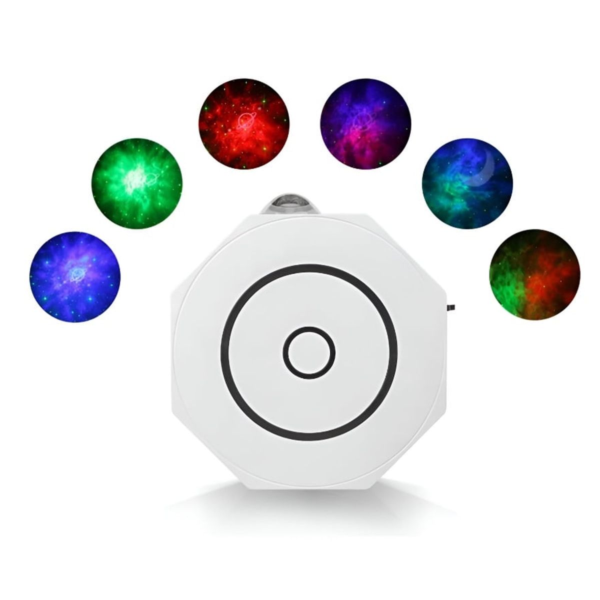 SEISA - Lámpara Bluetooth proyector estrellas galaxia color blanco SEISA