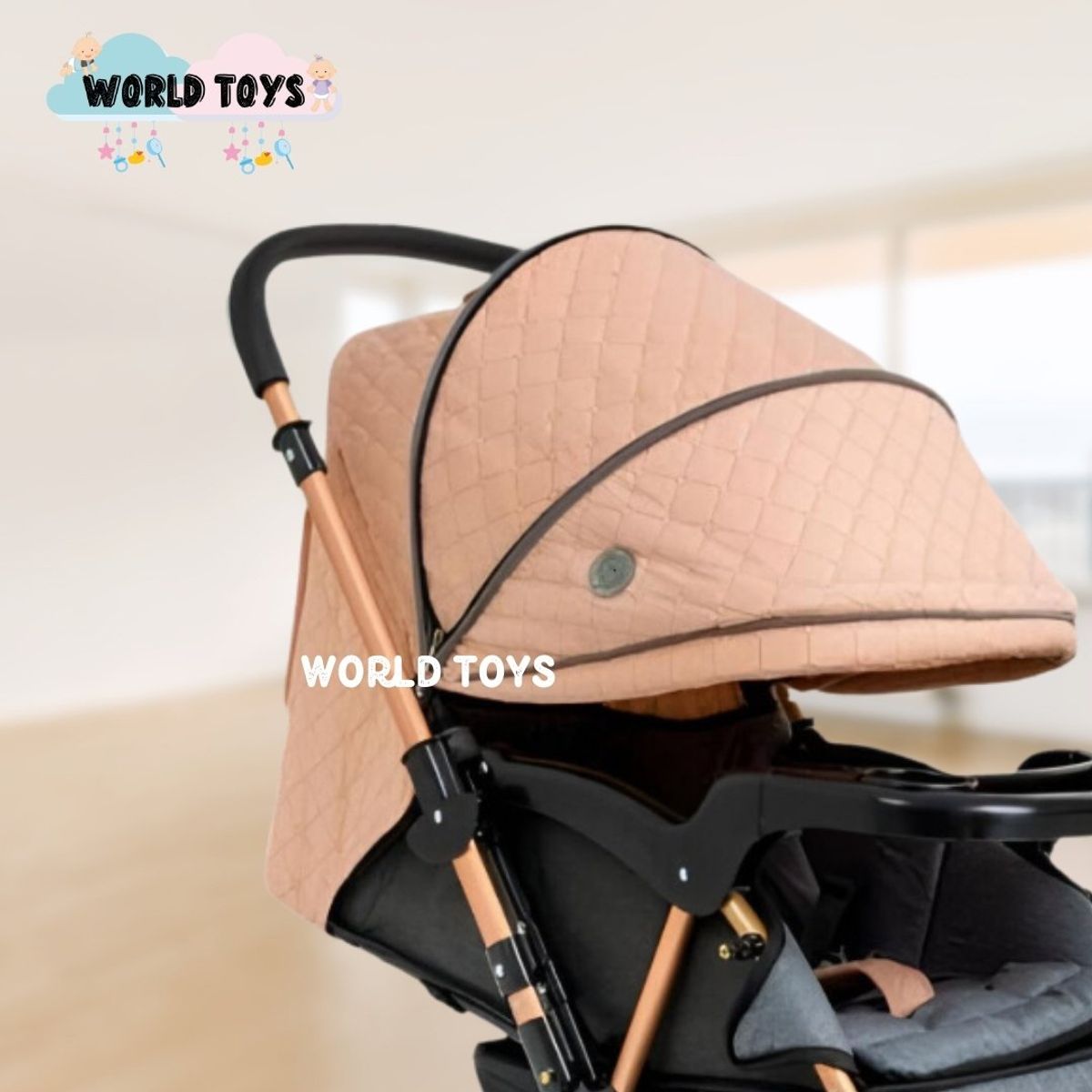 BABY - Coche Cuna Mecedora de Lujo «GRAND ROYCE» Beige