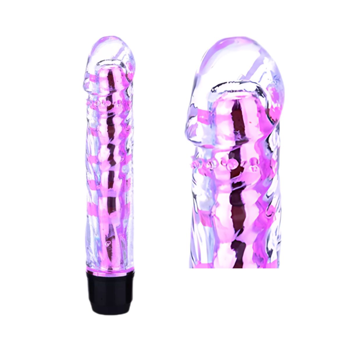 GENERICO - Vibrador De 8 Velocidades jelly potente de 18cm