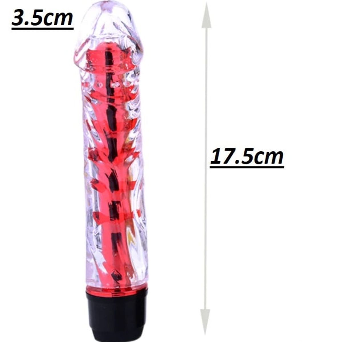 GENERICO - Vibrador De 8 Velocidades jelly potente de 18cm