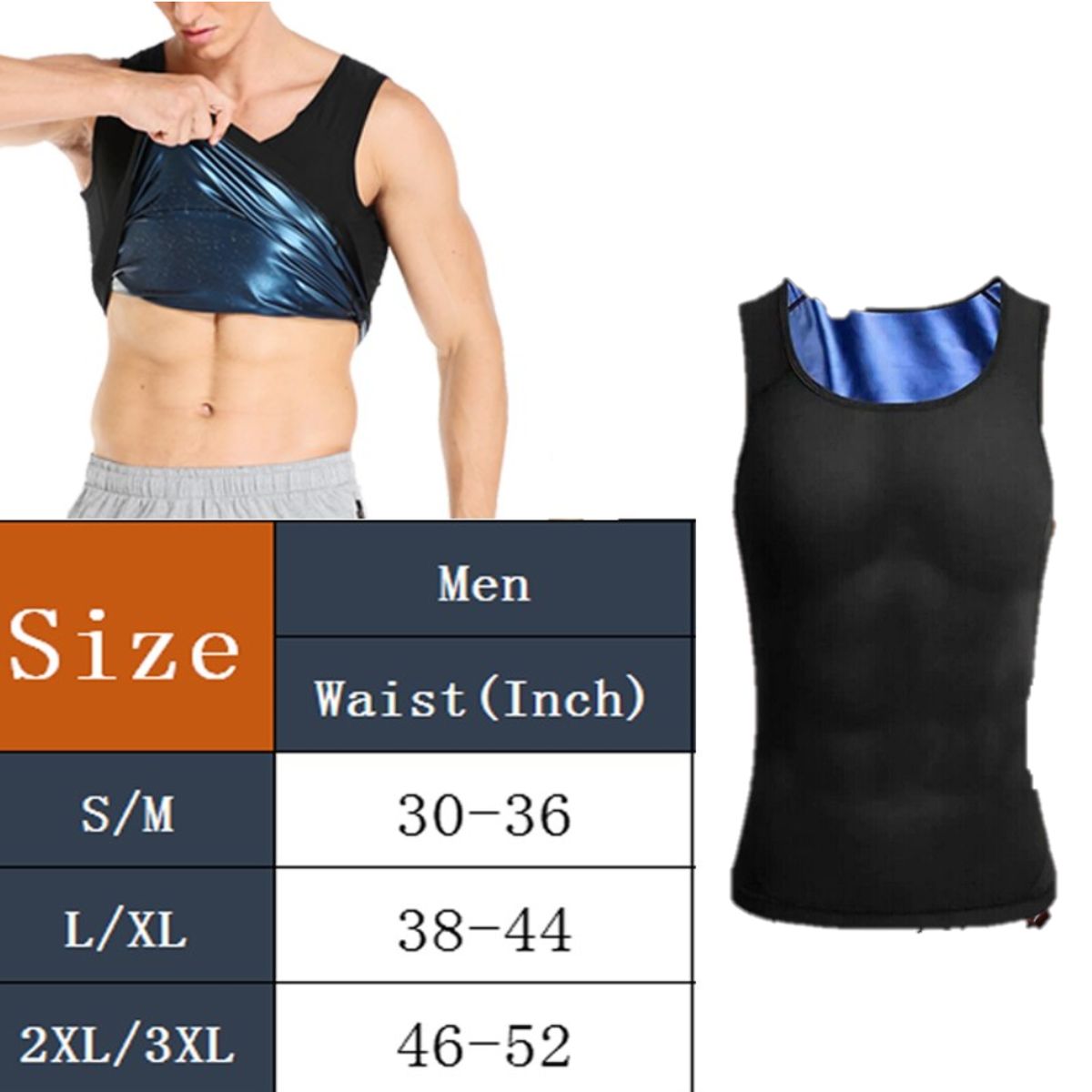 GENERICO - Faja moldeadora de figura - chaleco de hombre SM