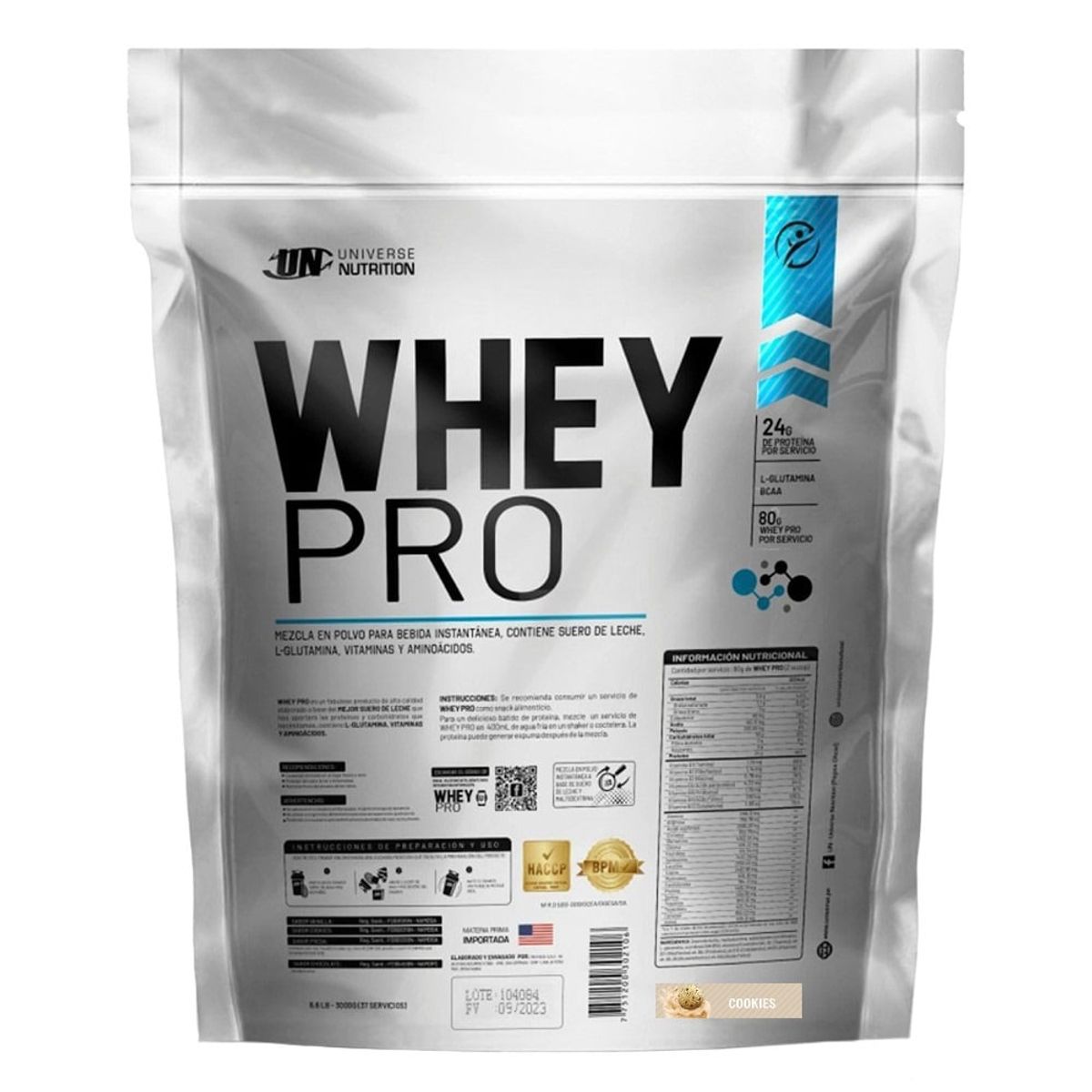 UNIVERSE NUTRITION - WHEY PRO 3 KILOS PROTEINA UN COOKIES AND CREAM