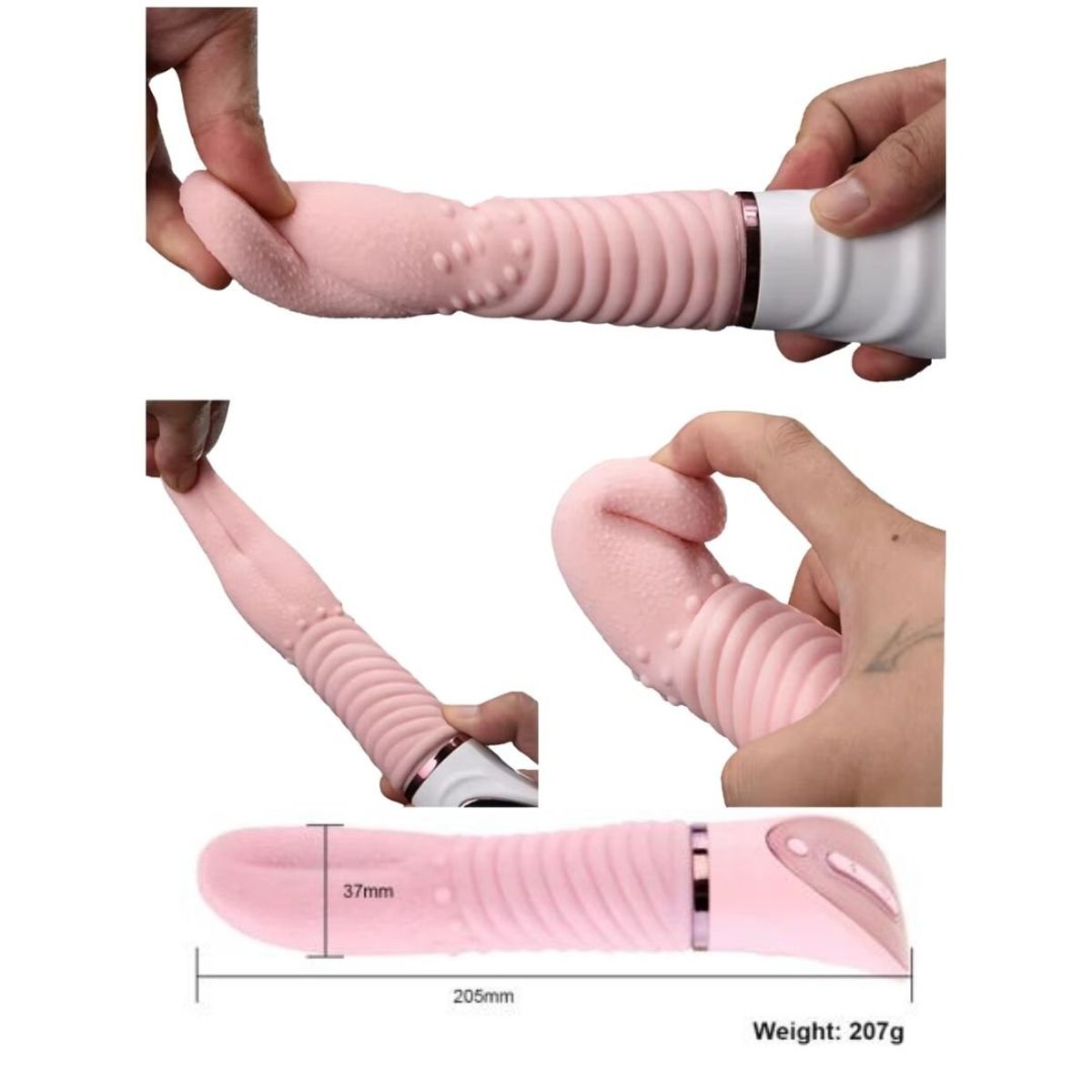 IMPORTADO MC - Vibrador Orgásmico 2En1 Lengua Power Magic