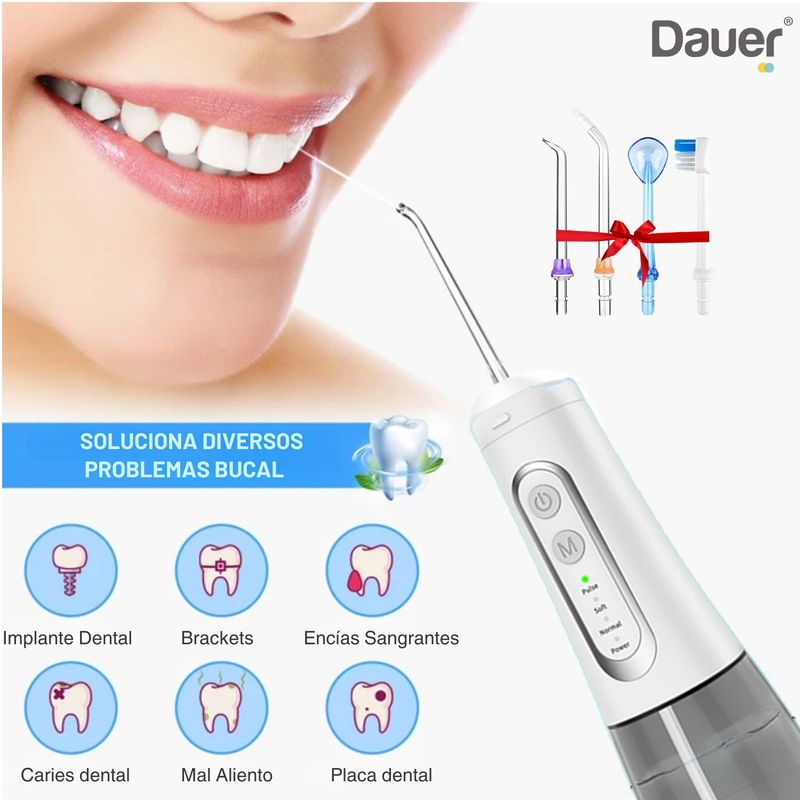 DAUER - Irrigador bucal Portátil  DAUER- Protección IPX7
