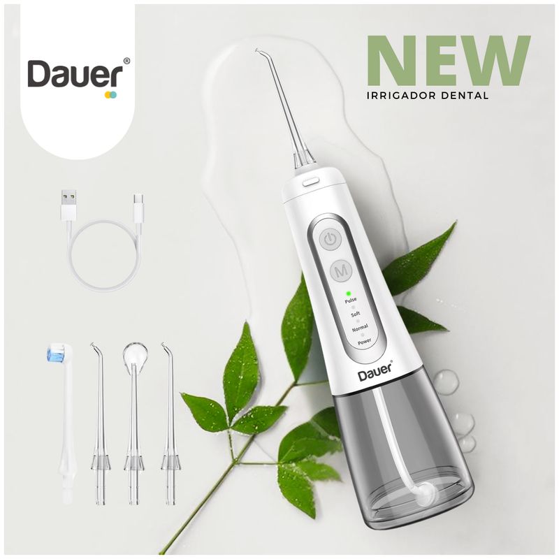 DAUER - Irrigador bucal Eléctrico Dauer +4 Boquillas