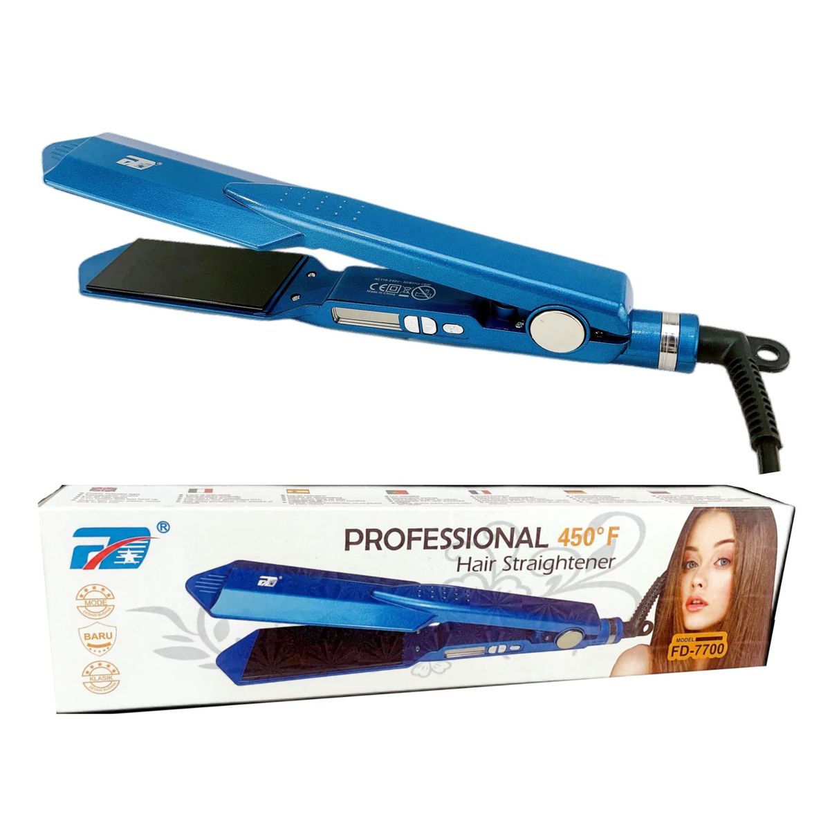 GENERICO - Plancha para Cabello de Cerámica de 10 cm regula temperatura
