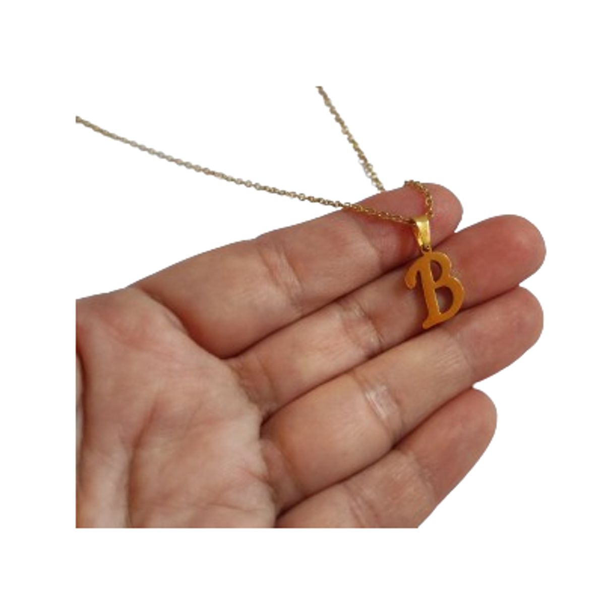 OEM - Collar Mujer Letra B Joyas Acero Inoxidable Dorado x SAN VALENTIN