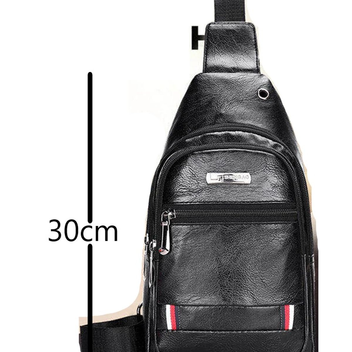 GENERICO - Mochila cruzada pechera morral de cuero sintético hombre