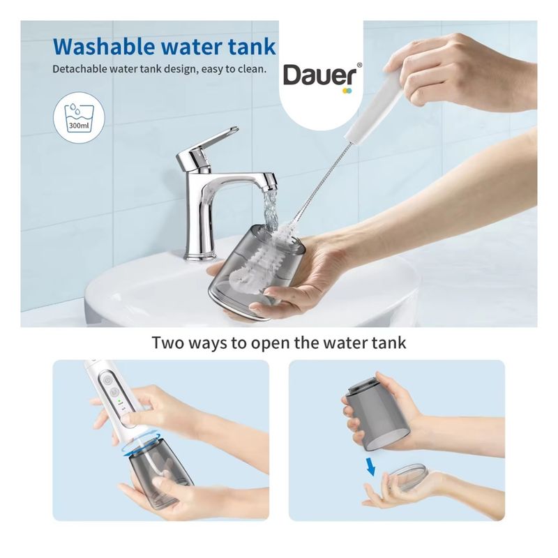 Irrigador Dental Eléctrico Portátil Ipx7 +4 Puntas DAUER