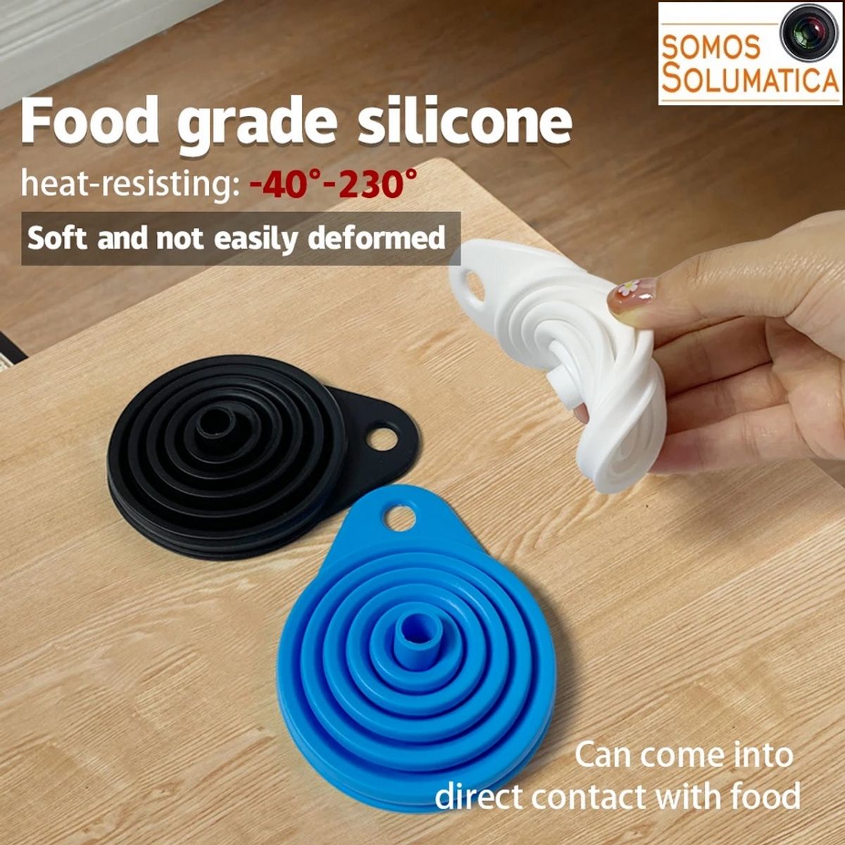 GENERICO - Embudo Plegable - de silicona - Para Cambio de Aceite