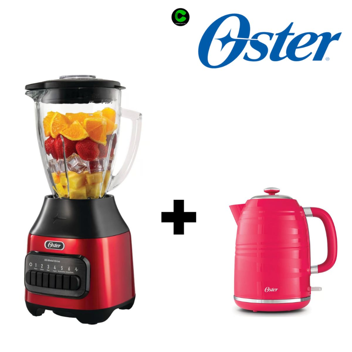 OSTER - COMBO OSTER LICUADORA BLSTPEG-CPB-053 Y HERVIDORA BVSTKT4177M