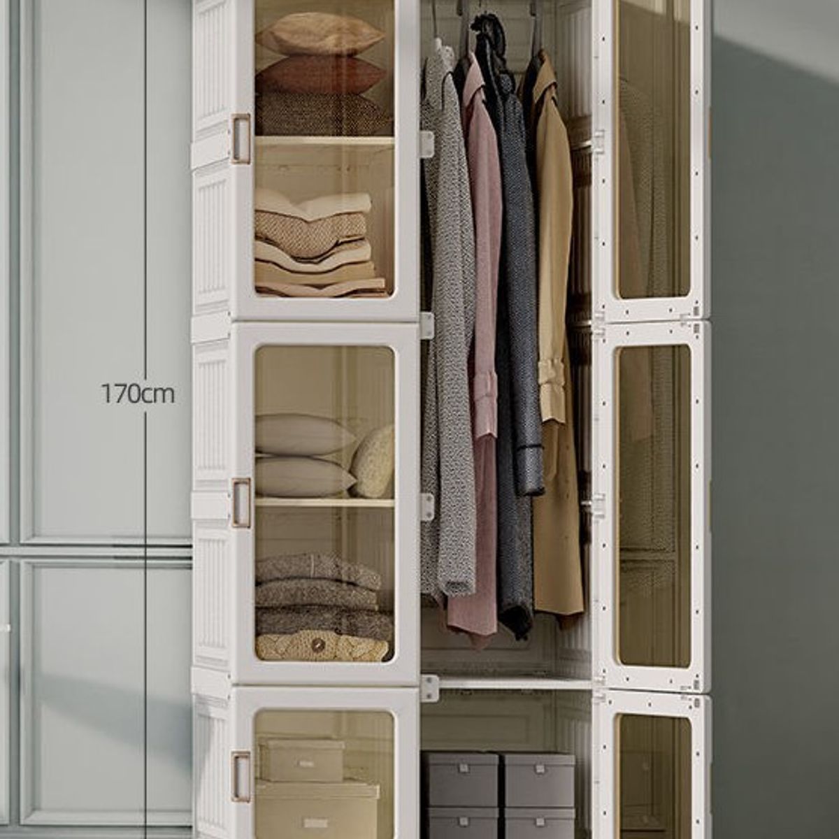 GENERICO - Ropero Nórdico en Tono blanco Organizador Armable