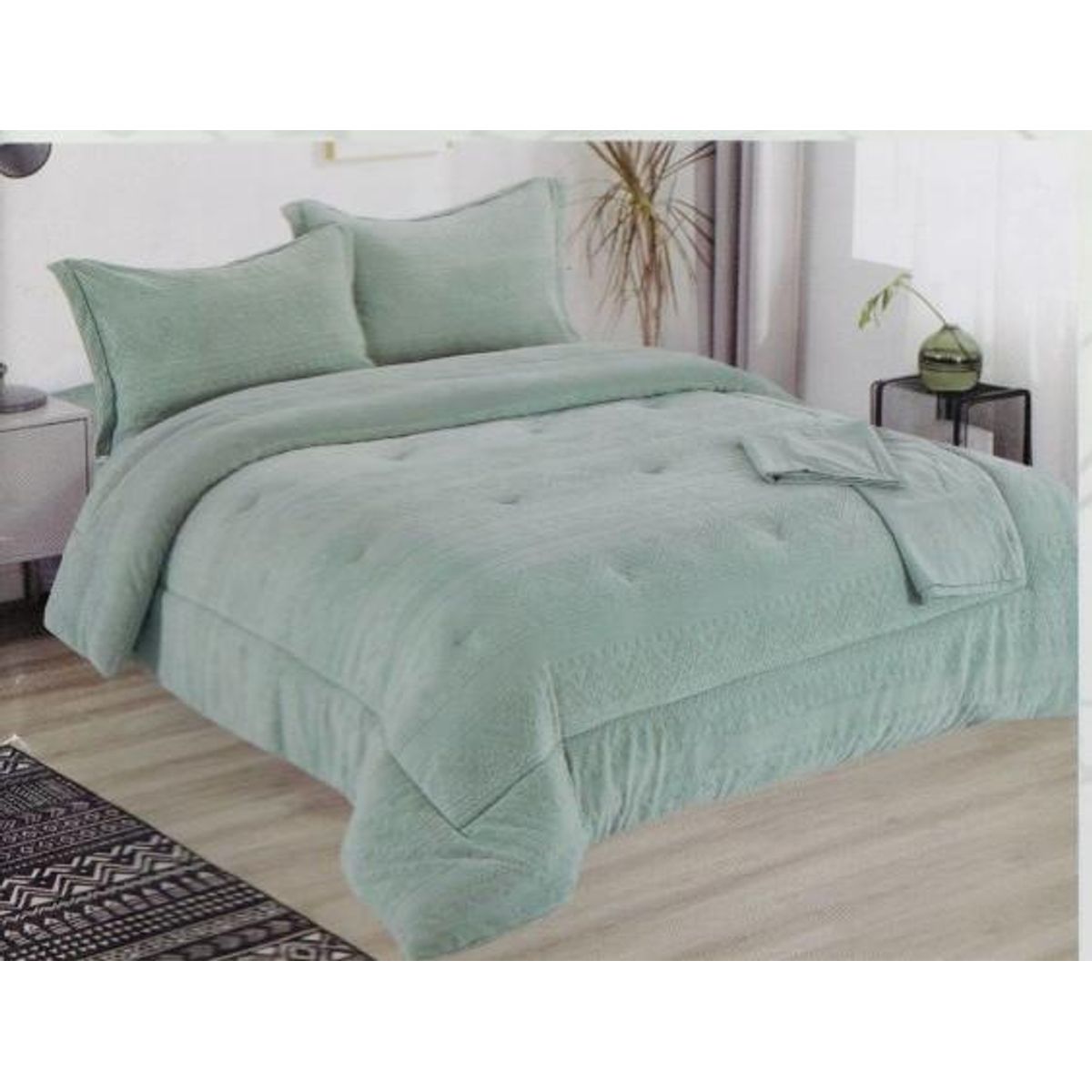 MINGDA - Set de Edredon 2 Pz Skin + Fundas + Sabanas Skin 100% Bambú