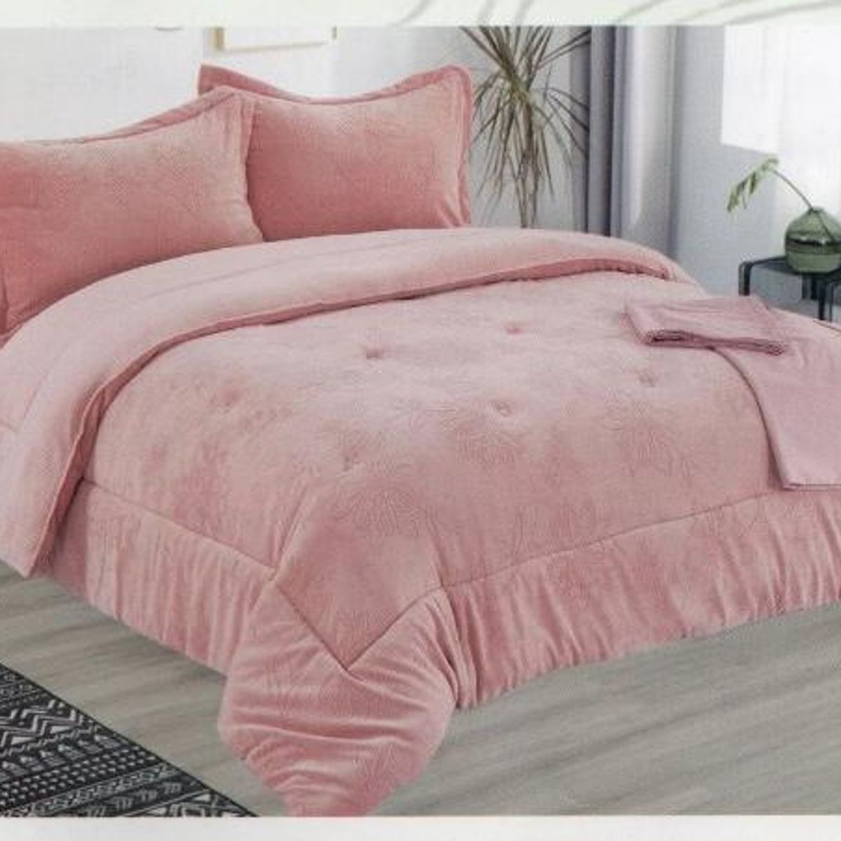 MINGDA - Set de Edredon 2 Pz Skin + Fundas + Sabanas Skin 100% Bambú