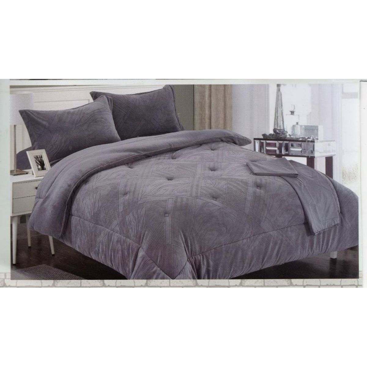 MINGDA - Set de Edredon 2 Pz Skin + Fundas + Sabanas Skin 100% Bambú