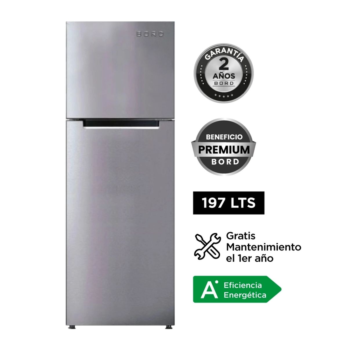 BORD - Refrigeradora Bord 197LT No Frost RE190NFI-H