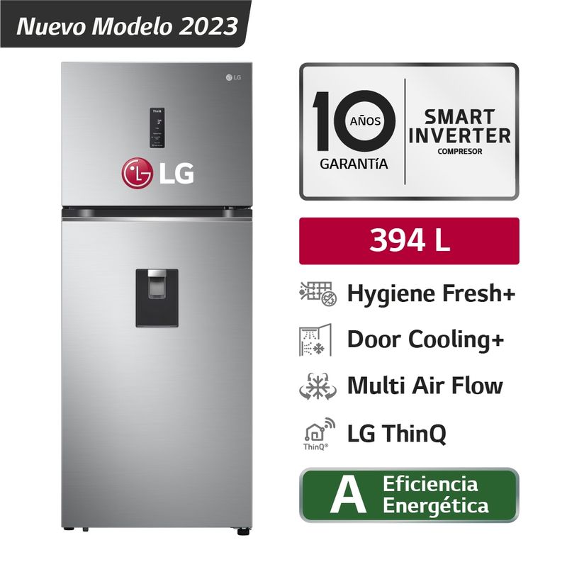 LG - Refrigeradora LG 394LT Door Cooling GT39SGP1 Plateado