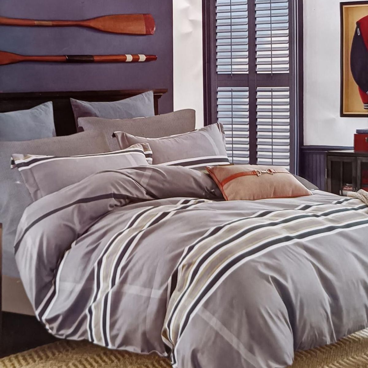 MINGDA - Set de Edredón 2 Pz+ Juego de Sábanas + Funda  100% Bambu