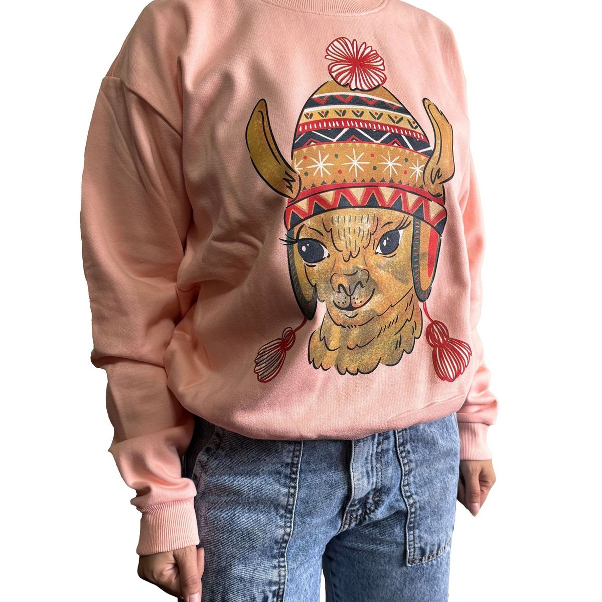 GENERICO - Polera Mujer Diseño Llama - Nathalie Love It  - Melón