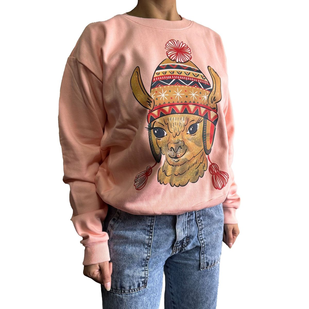 GENERICO - Polera Mujer Diseño Llama - Nathalie Love It  - Melón