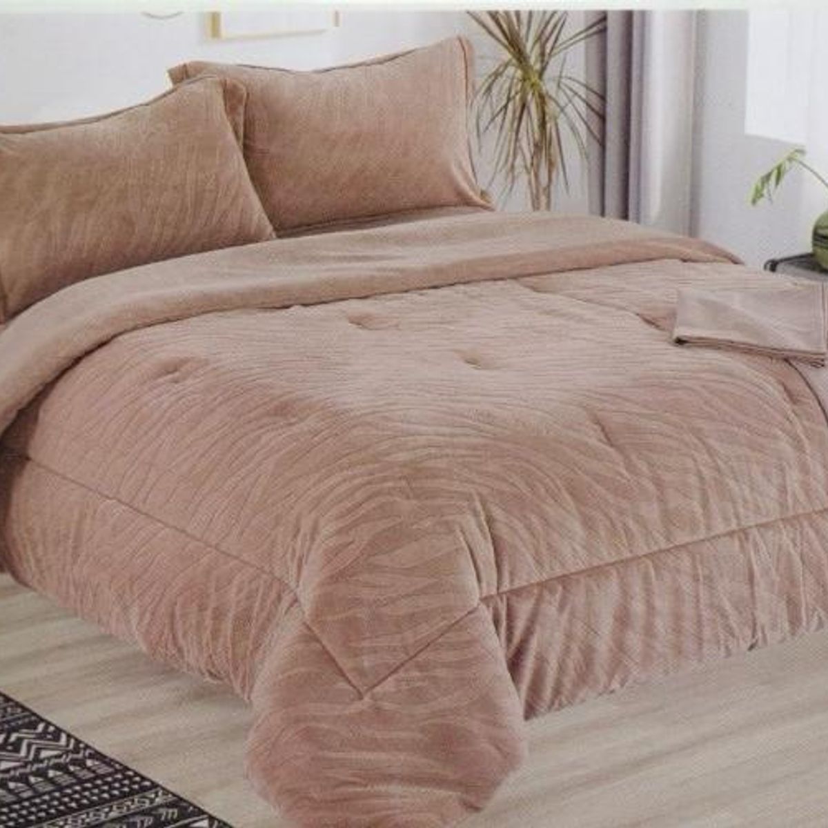 MINGDA - Set de Edredon 2 Pz Skin + Fundas + Sabanas Skin 100% Bambú