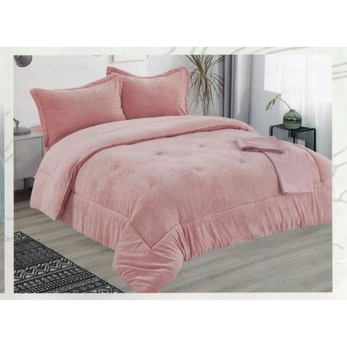 MINGDA - Set de Edredon 2 Pz Skin + Fundas + Sabanas Skin 100% Bambú