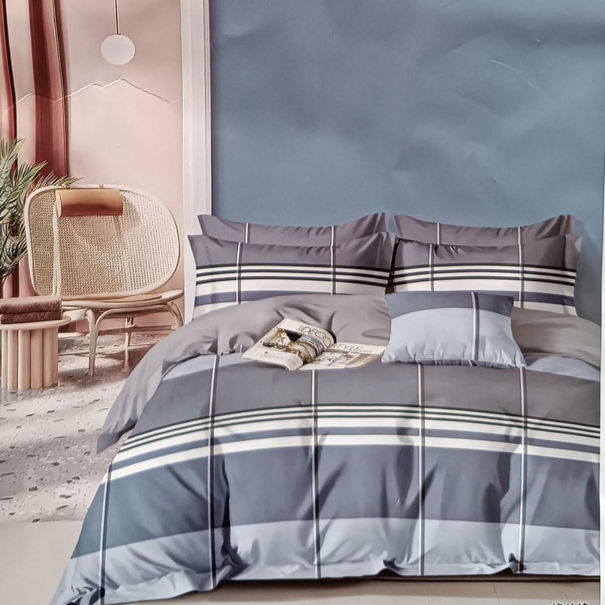 MINGDA - Set de Edredón 2 Pz+ Juego de Sábanas + Funda  100% Bambu