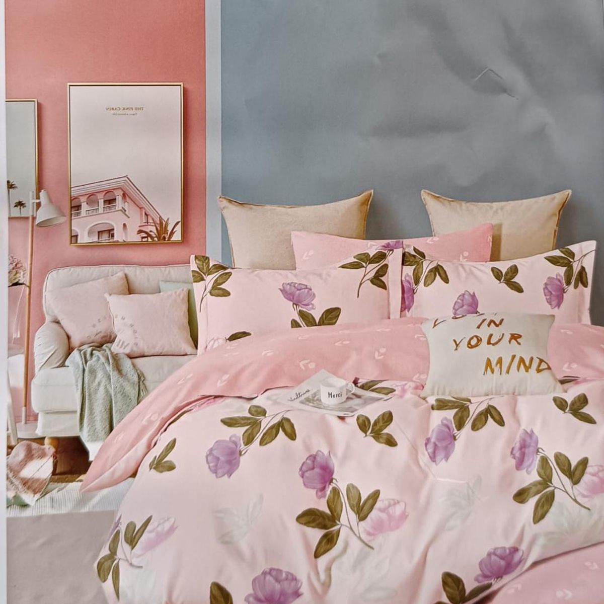 MINGDA - Set de Edredón 2 Pz+ Juego de Sábanas + Funda  100% Bambu