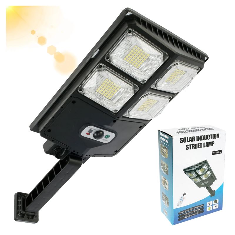 GENERICO - Lampara Reflector Luz LED Carga Solar y sensor de movimiento W789B-2
