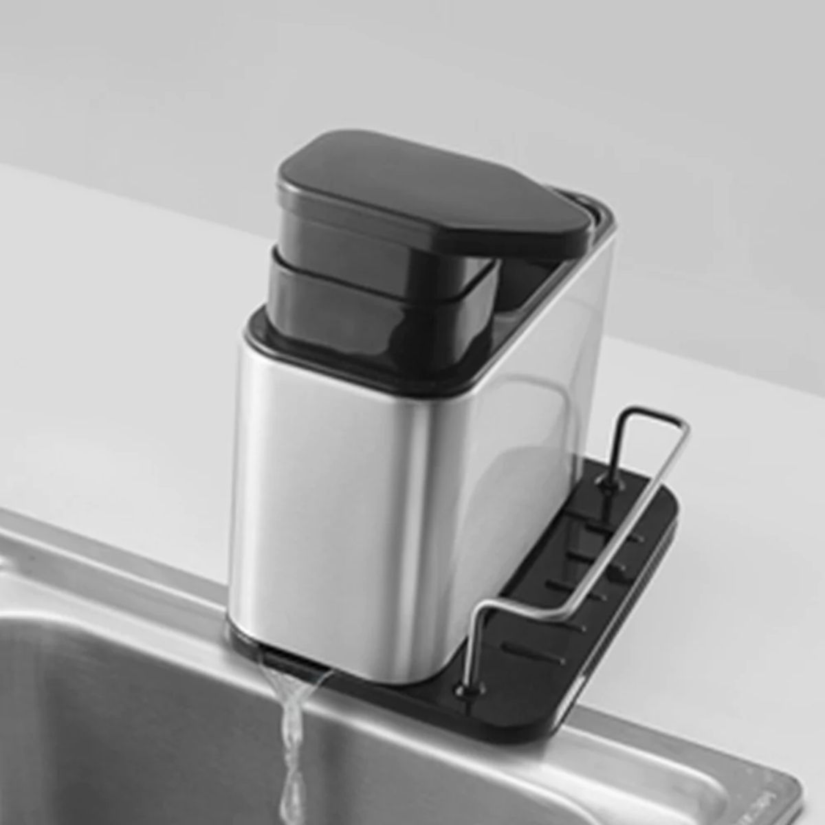 EKO - Dispensador de lavavajillas con organizador acero Tidy