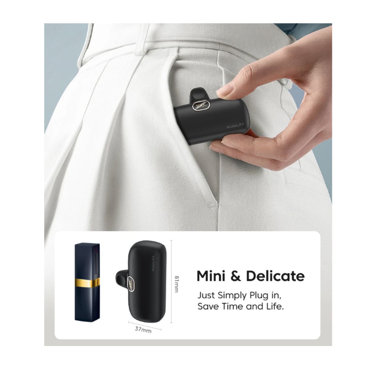 GENERICO - Mini banco de energía de 5000mAh para Iphone