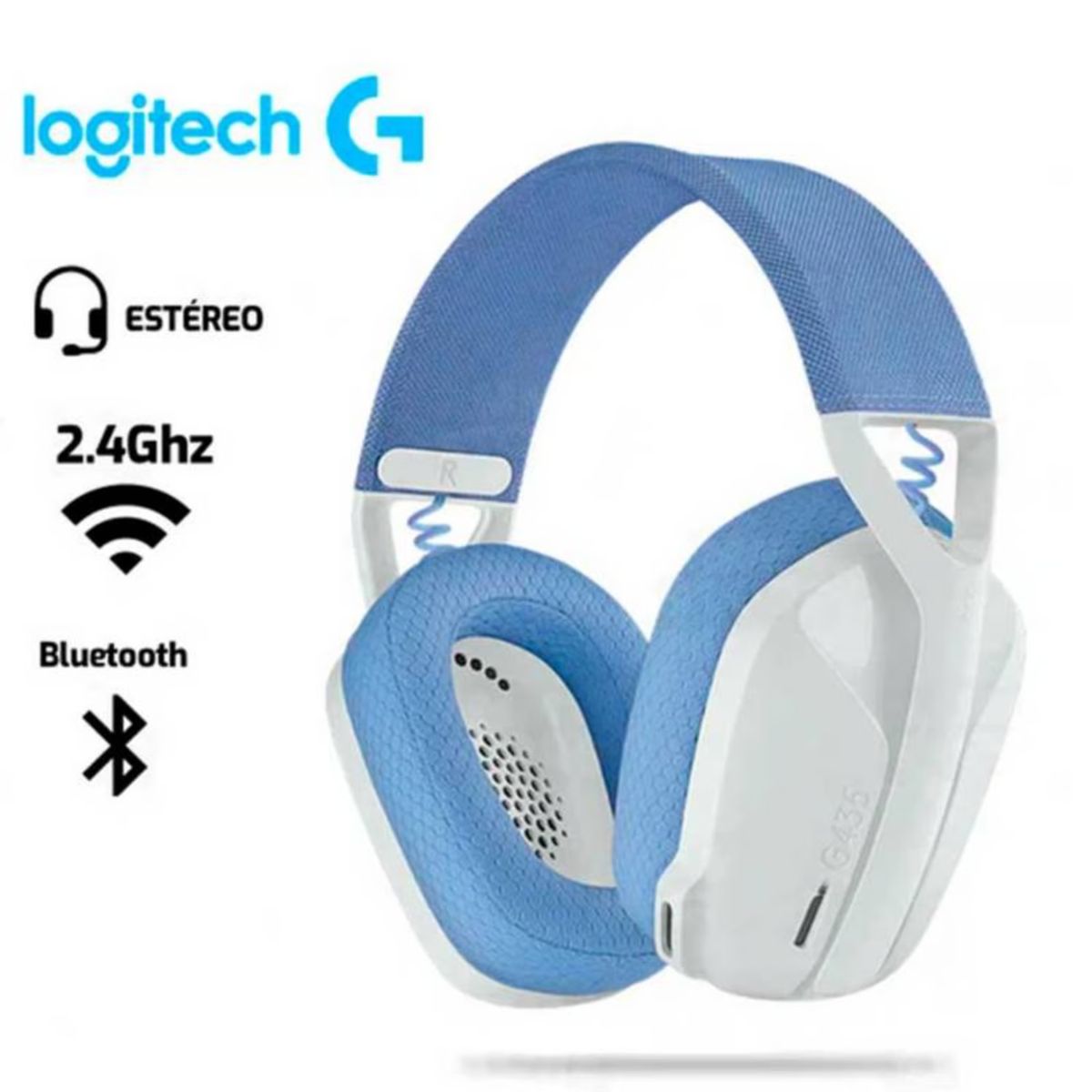 LOGITECH - Audifono Logitech G435 Bluetooth Blanco Gamer