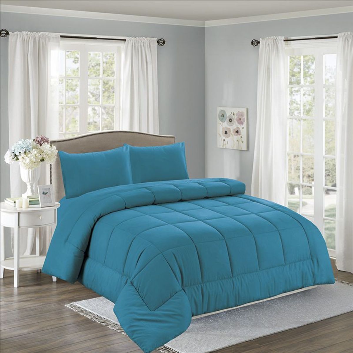 CASATEX - Edredón + Juego de sábanas King size 100% Algodón