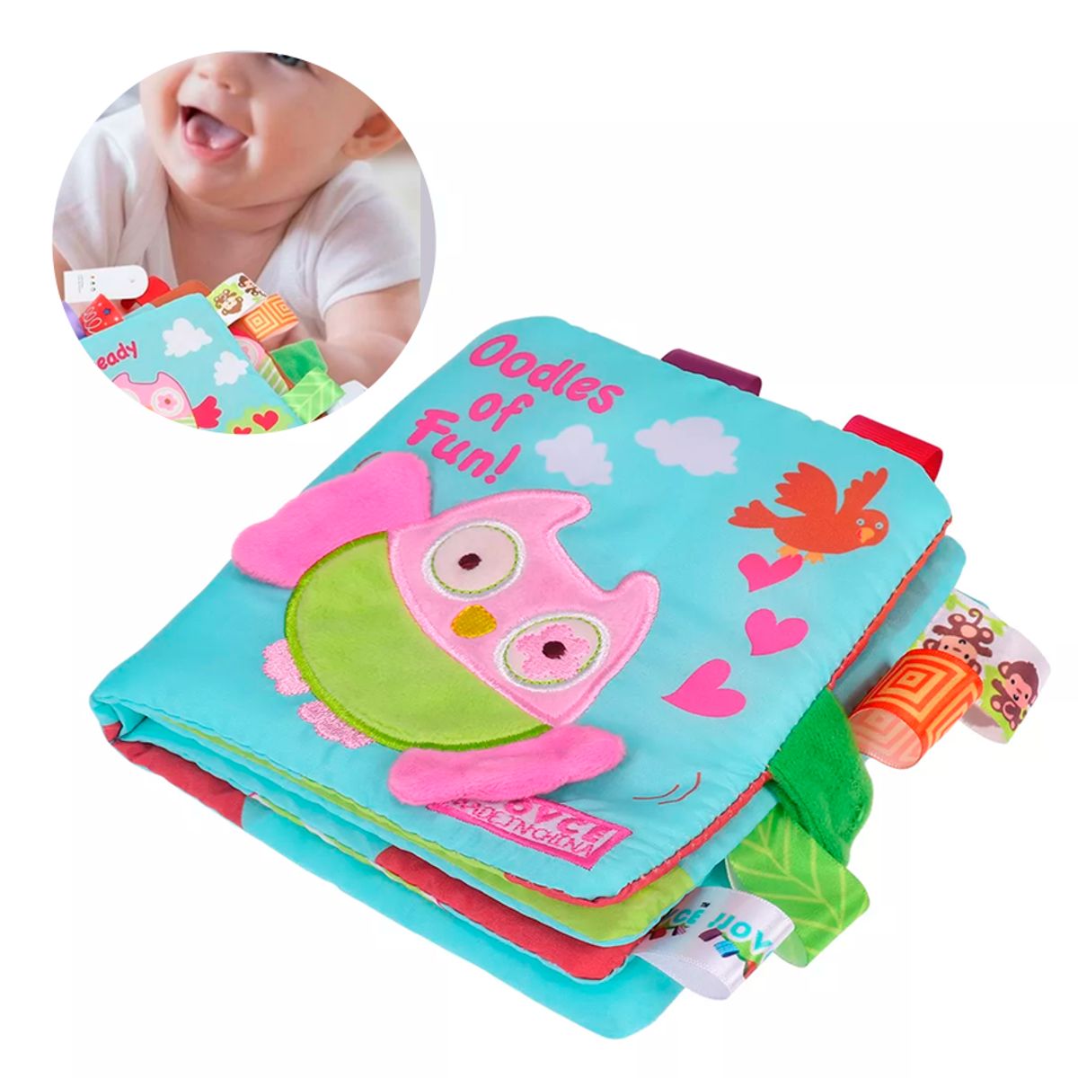 GENERICO - Libro de Tela Estimulación Sensorial Buho