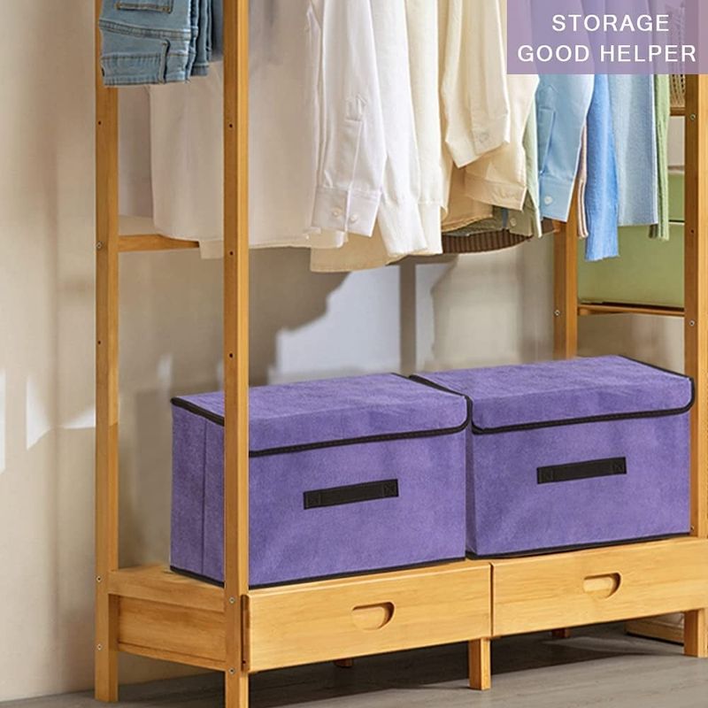 OEM - Pack x 2 Caja de Almacenamiento Multifuncional Plegable Lila