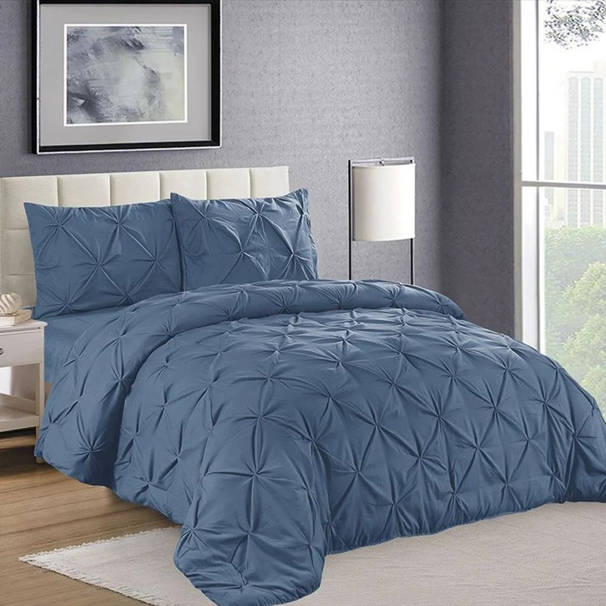 CASATEX - Edredón Queen + Juego de Sábanas 100% Algodón - 5 Piezas