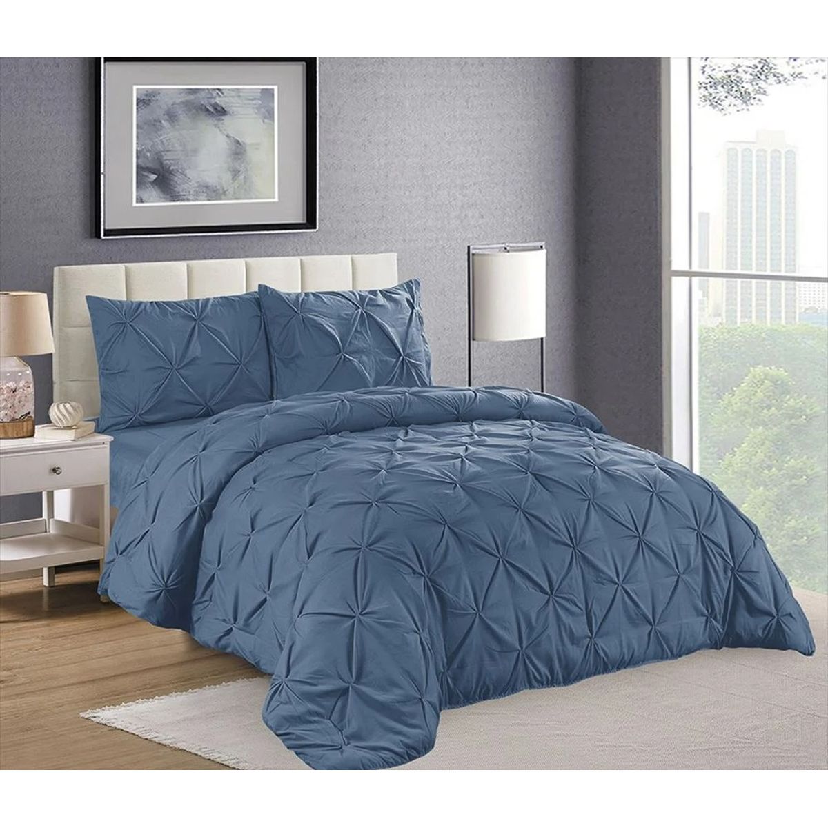 CASATEX - Edredón Queen + Juego de Sábanas 100% Algodón - 5 Piezas