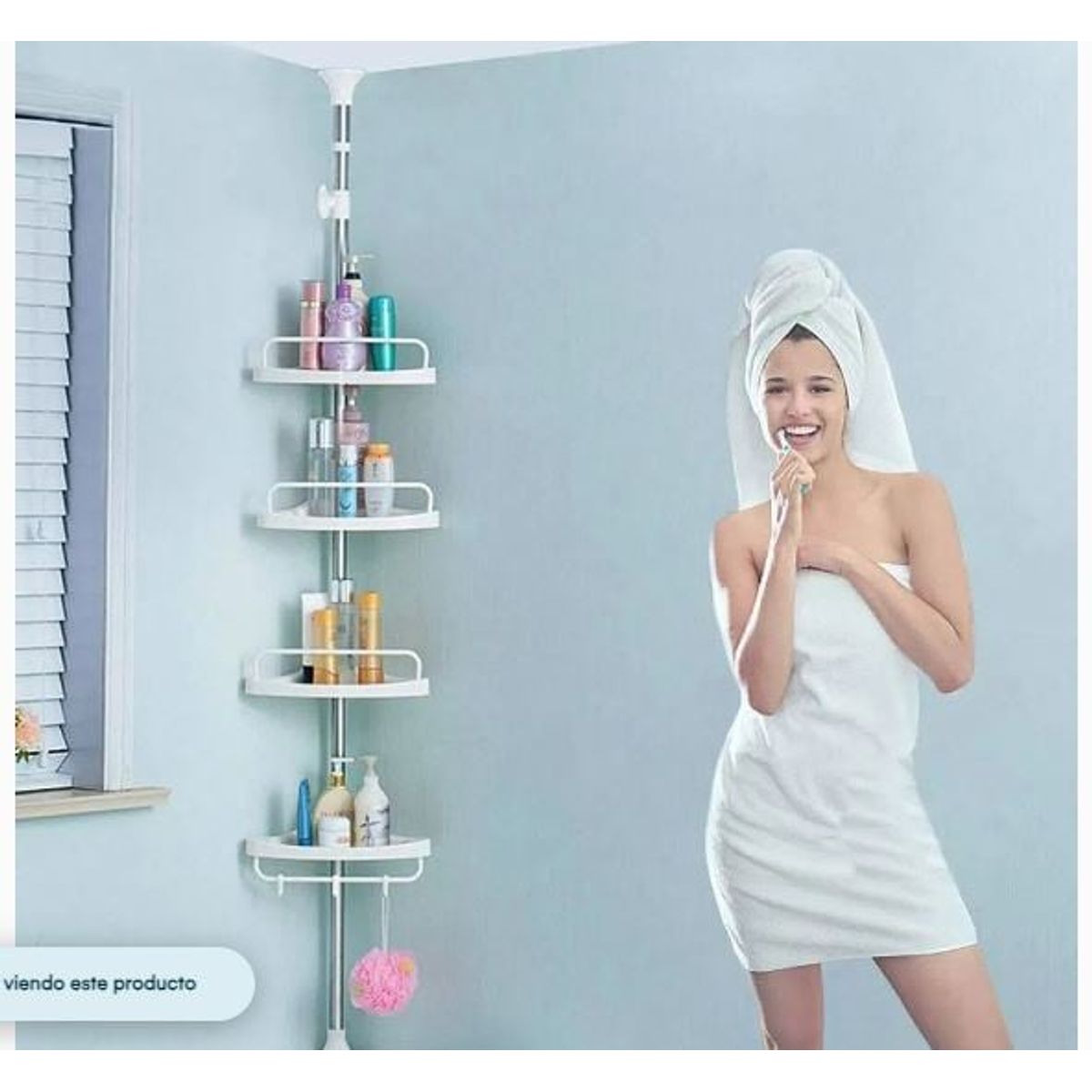 GENERICO - Estante Organizador Esquinero Telescópico Para Baño Ducha